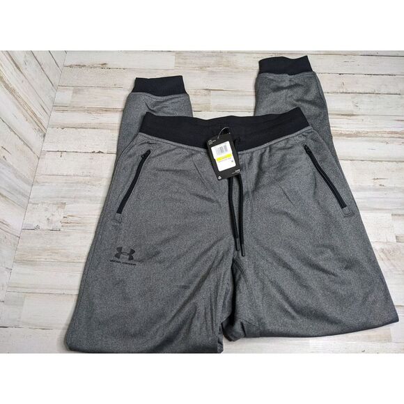 NEW Under Armour Men's Sportstyle Tricot Joggers Pants MEDIUM Grey 1290261-090 - Picture 3 of 11